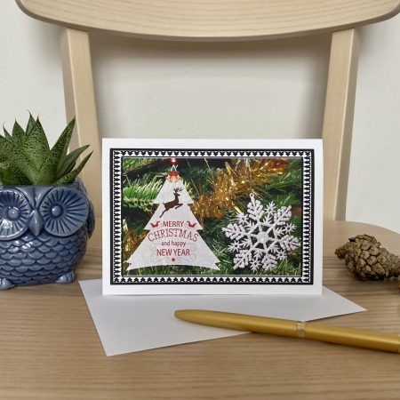 Christmas And New Year Card With Tree Design | A6 & A5 Sizes Available