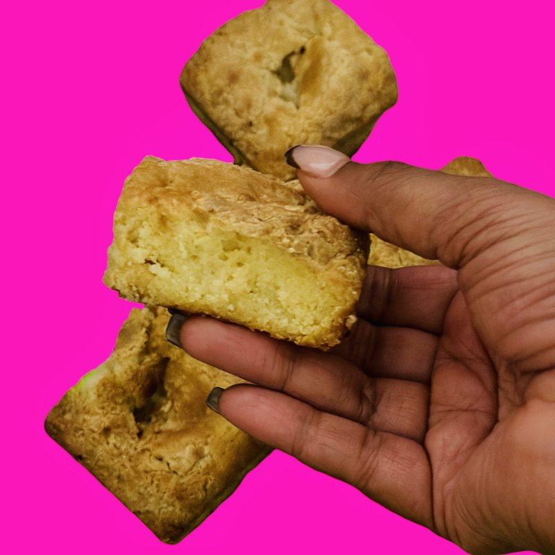 10 Luxury White Chocolate Blondies - Handcrafted Gourmet Squares
