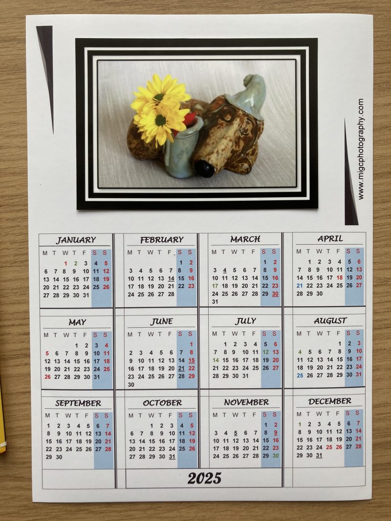 Magnetic Calendar For Fridge 2026 Floral Photography Design | A6 & A5 Sizes Available