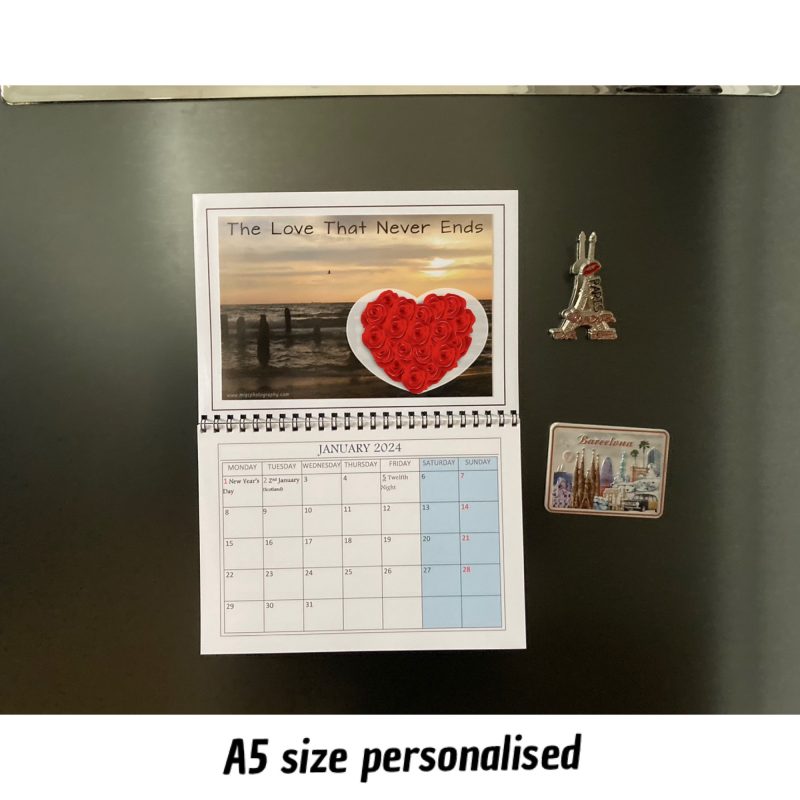 Personalised Custom Photo Magnetic Calendar For Fridge 2026 | A6 & A5 Sizes Available