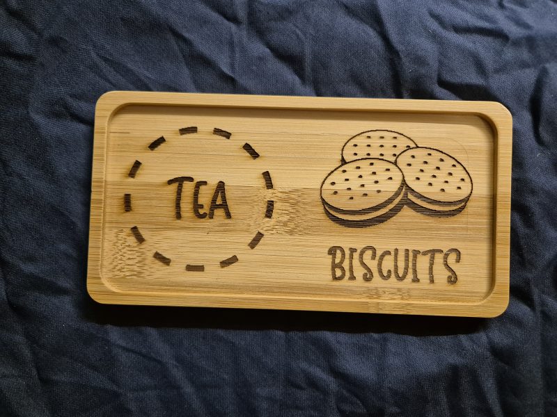 Wine and chocolate double coaster tray