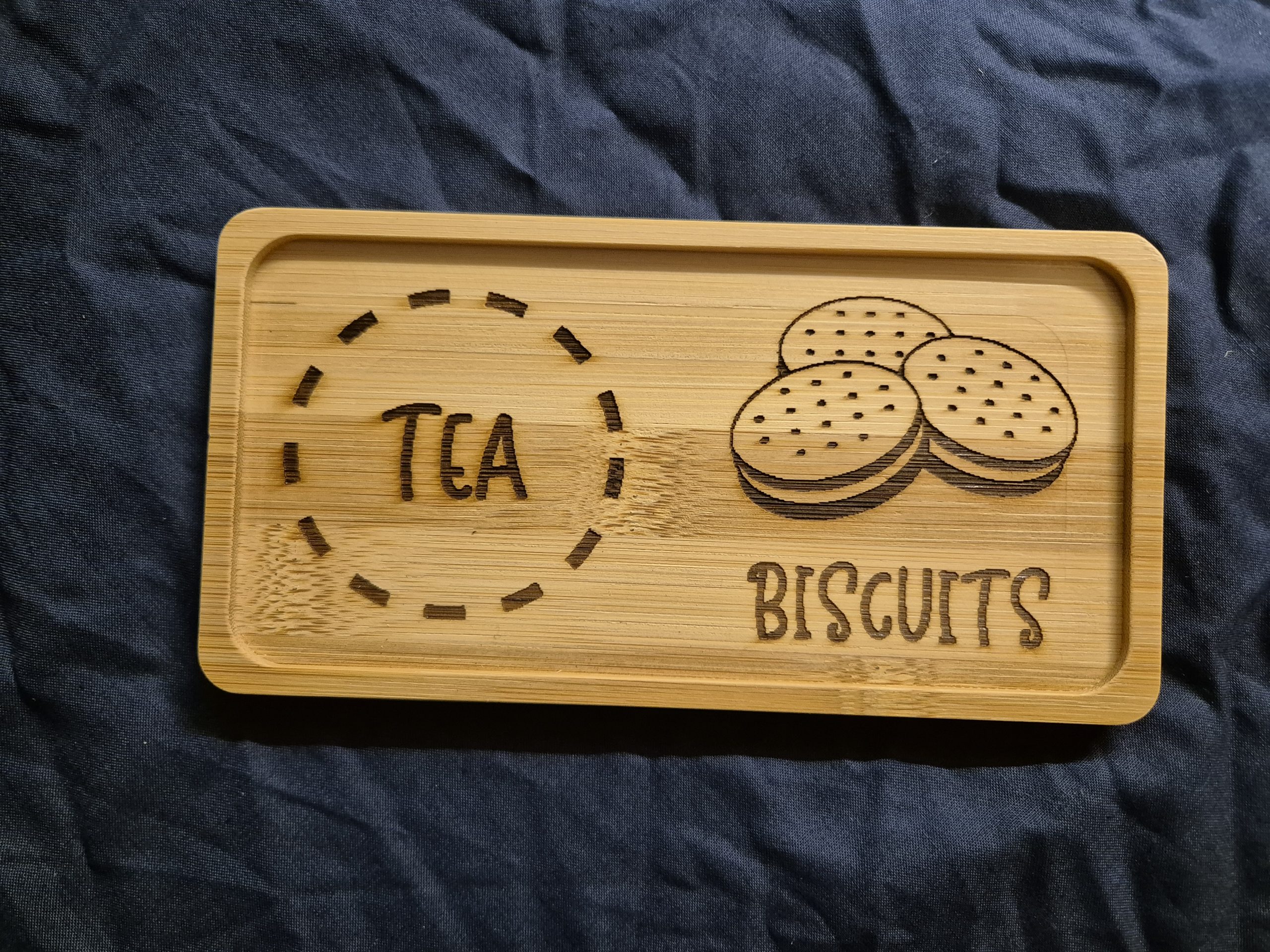 Tea and biscuits double coaster tray