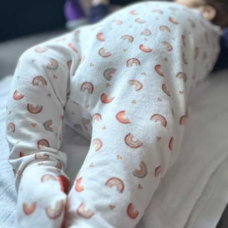 Footed Baby Romper | Watercolour Rainbows - Image 5