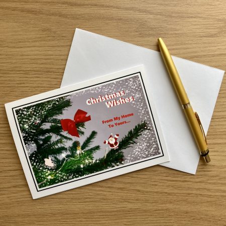 Personalised Christmas Wishes With Trees Cards | A6 & A5 Sizes Available