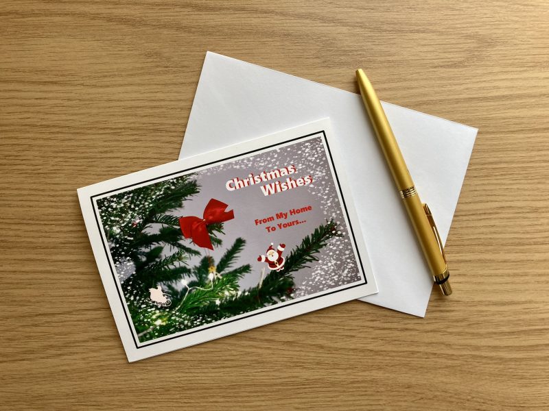 Personalised Christmas Wishes With Trees Cards | A6 & A5 Sizes Available