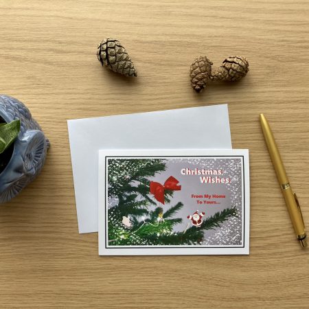 Personalised Christmas Wishes With Trees Cards | A6 & A5 Sizes Available
