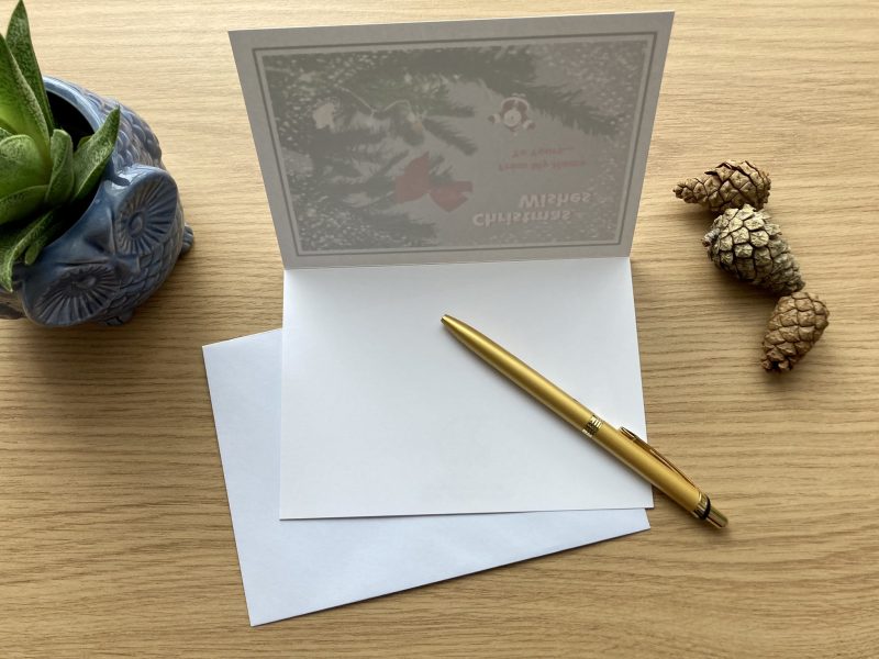 Personalised Christmas Wishes With Trees Cards | A6 & A5 Sizes Available