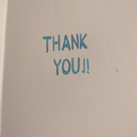 Thank you greeting card