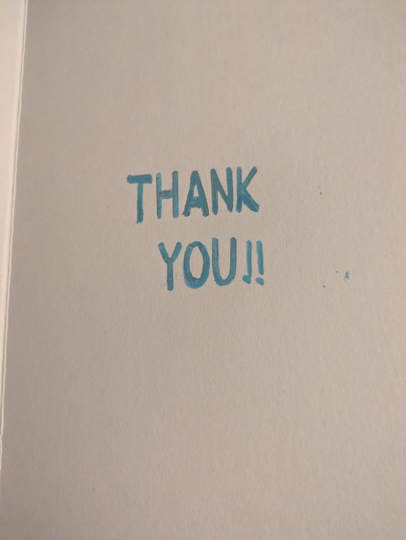 Thank you greeting card