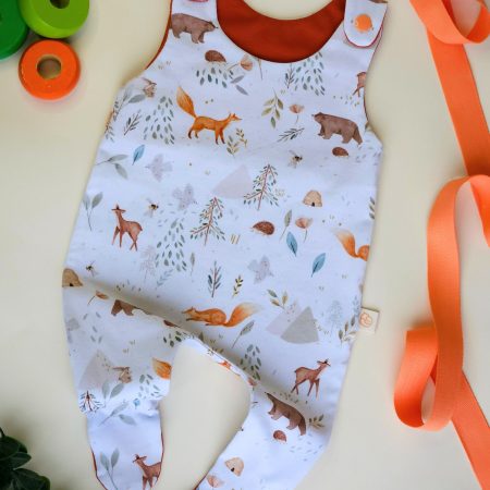Footed Baby Romper | Woodland Animals