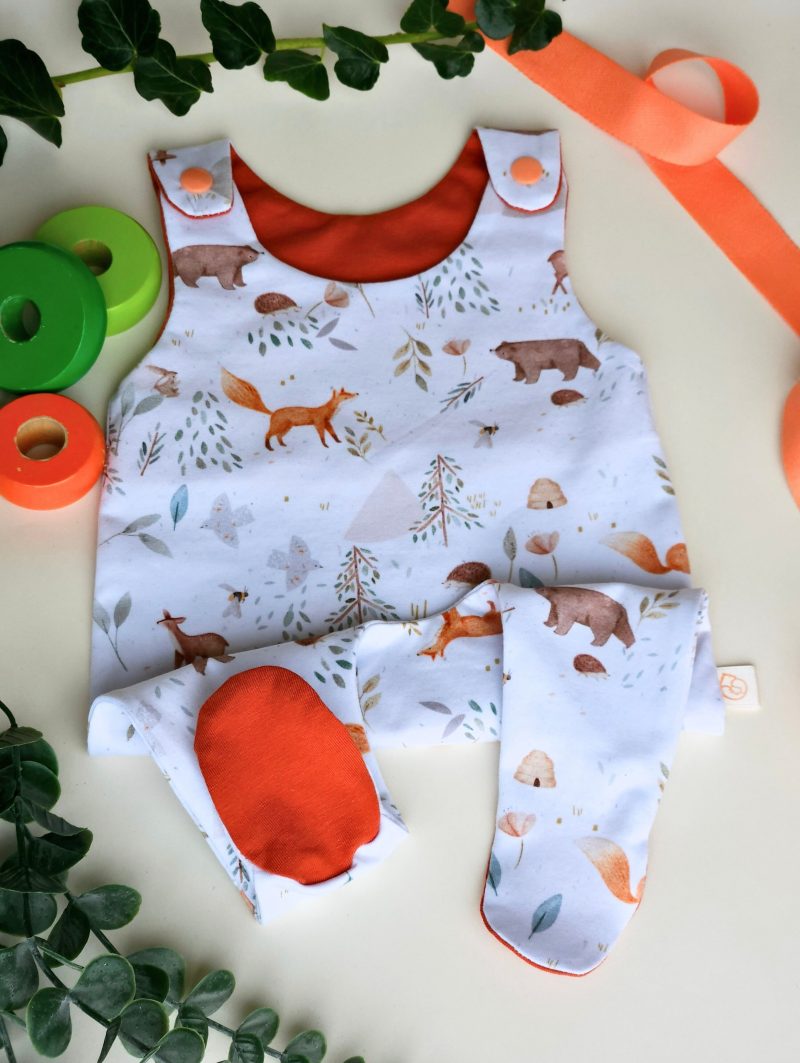 Footed Baby Romper | Woodland Animals