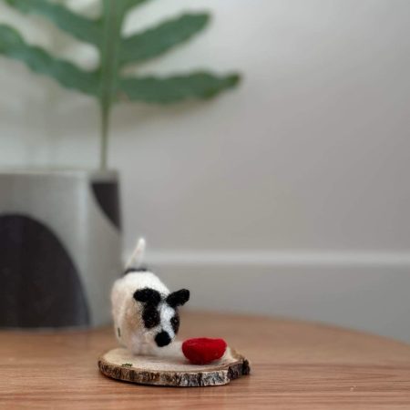 Jackie the Jack Russell Terrier. Needle felted handcrafted with 100% natural wool