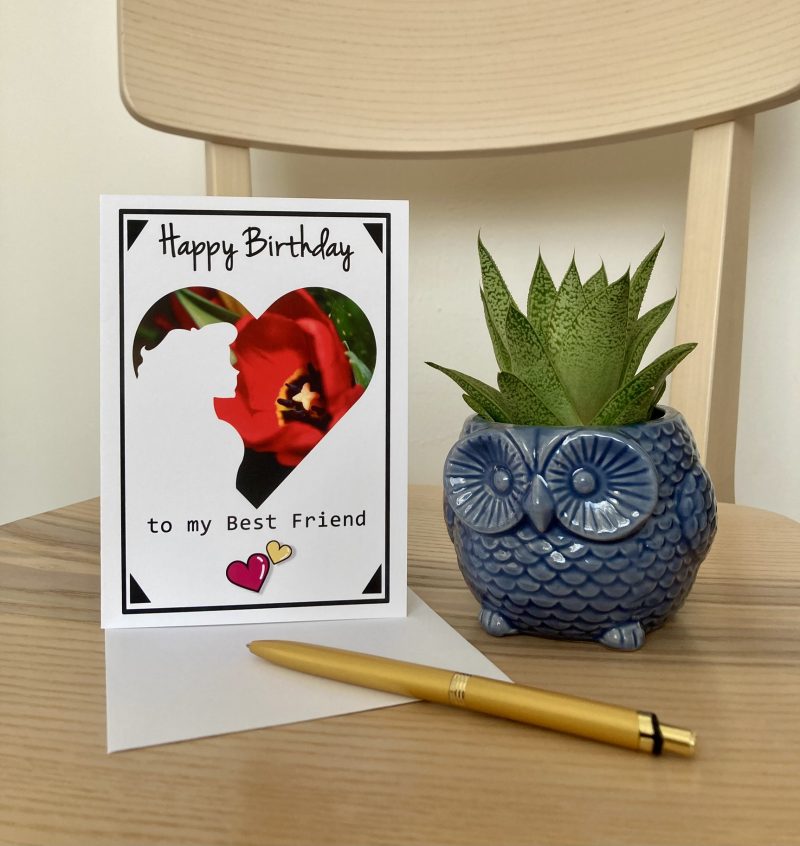 Personalised Birthday Card For Best Friend With Tulips | A6 & A5 Sizes Available