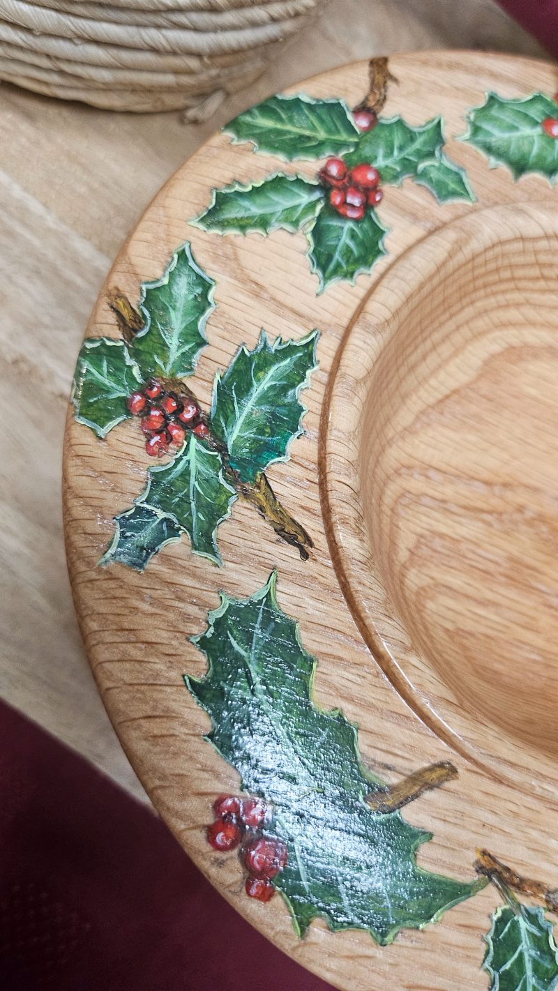 Christmas wooden dish
