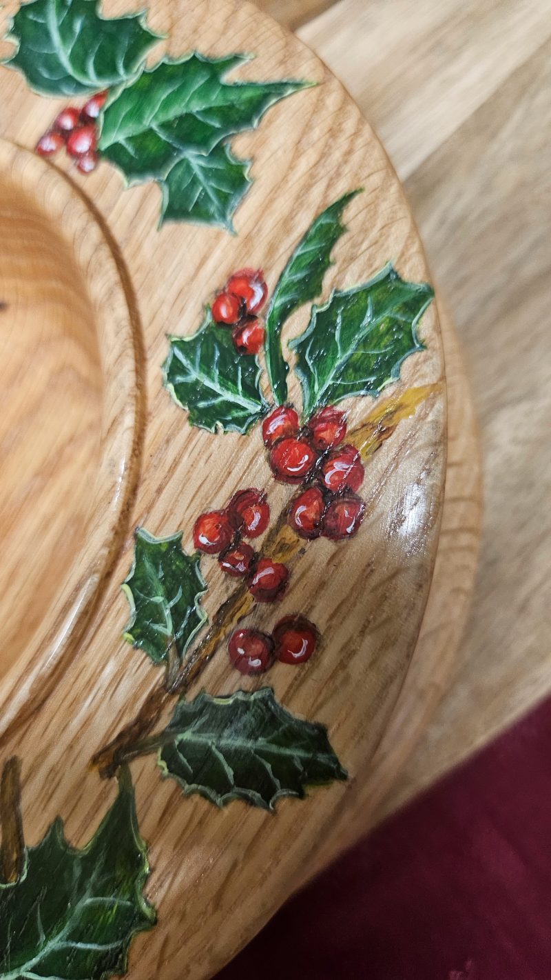 Christmas wooden dish