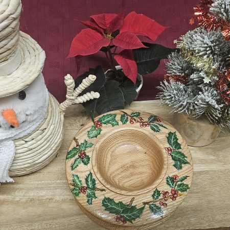 Christmas wooden dish