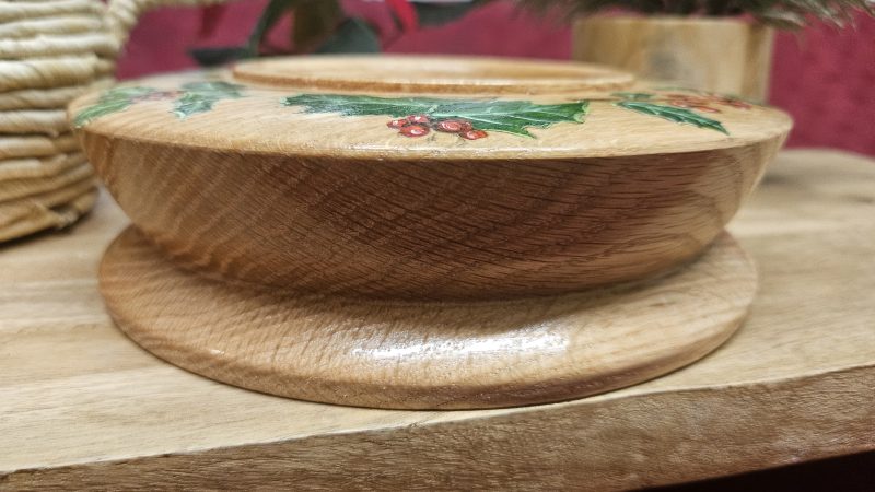 Christmas wooden dish