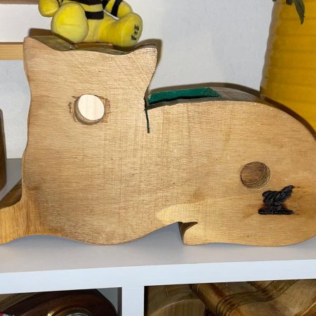 Felix the Guardian: Handcrafted Wooden Box with Customizable Velvet Drawers