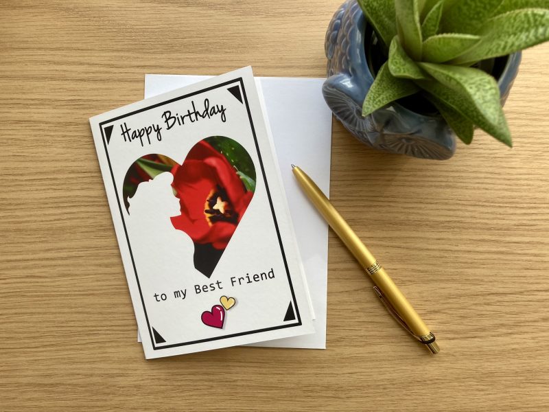 Personalised Birthday Card For Best Friend With Tulips | A6 & A5 Sizes Available