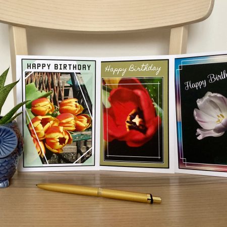 Pack Of Personalised Flower Photography Birthday Cards | A6 Size | Set Of 3, 6, 9, 12 Cards
