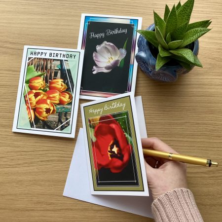 Pack Of Personalised Flower Photography Birthday Cards | A6 Size | Set Of 3, 6, 9, 12 Cards