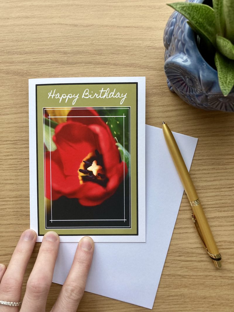 Pack Of Personalised Flower Photography Birthday Cards | A6 Size | Set Of 3, 6, 9, 12 Cards