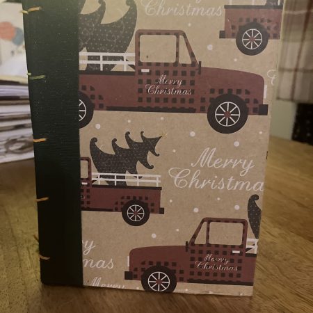 Handmade Coptic Xmas notebook.