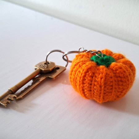 Handmade Pumpkin Key Chain - Multiple colours available