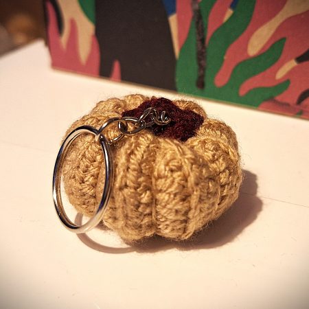 Handmade Pumpkin Key Chain - Multiple colours available