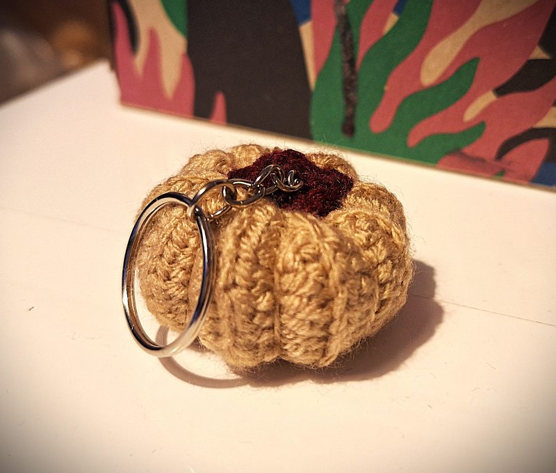 Handmade Pumpkin Key Chain - Multiple colours available
