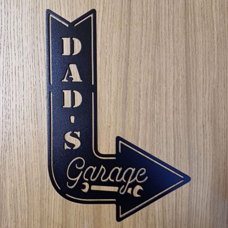 Steel Dad's Garage Sign