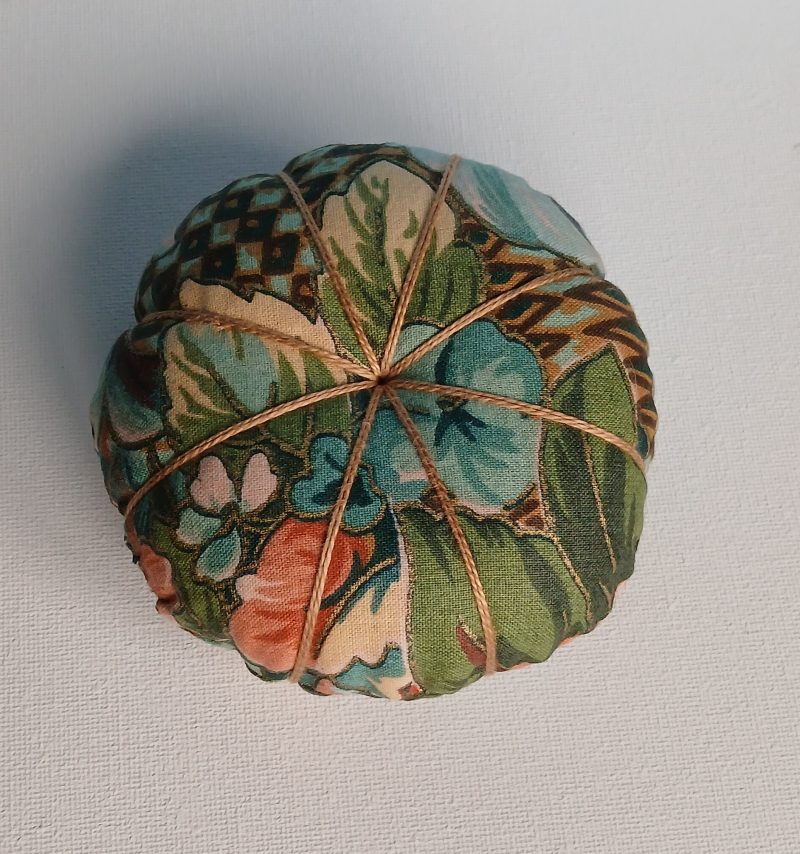 Round floral pin cushion