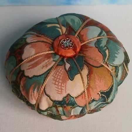 Round floral pin cushion