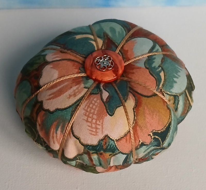 Round floral pin cushion