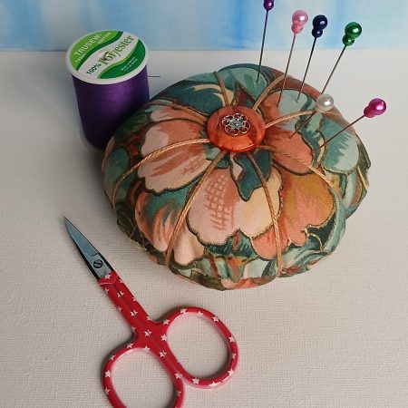 Round floral pin cushion