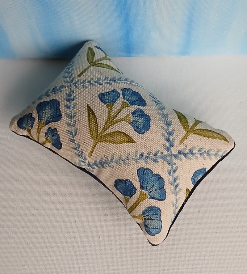 Pretty blue tulip pin cushion