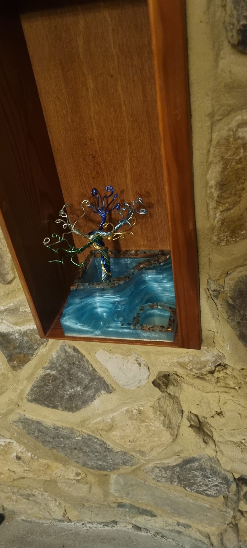 Resin succulent (small plant) planter with free handmade coil tree