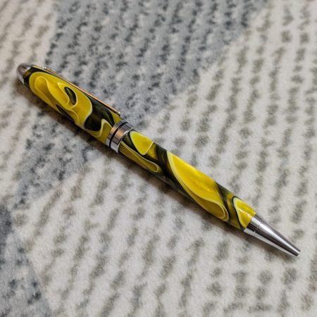 Euro Twist Acrylic Ballpoint Pen in Yellow and Black
