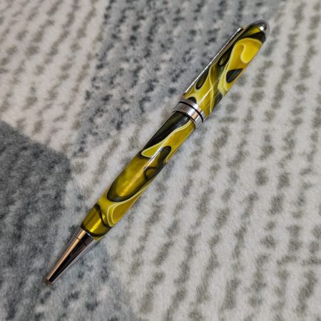 Euro Twist Acrylic Ballpoint Pen in Yellow and Black