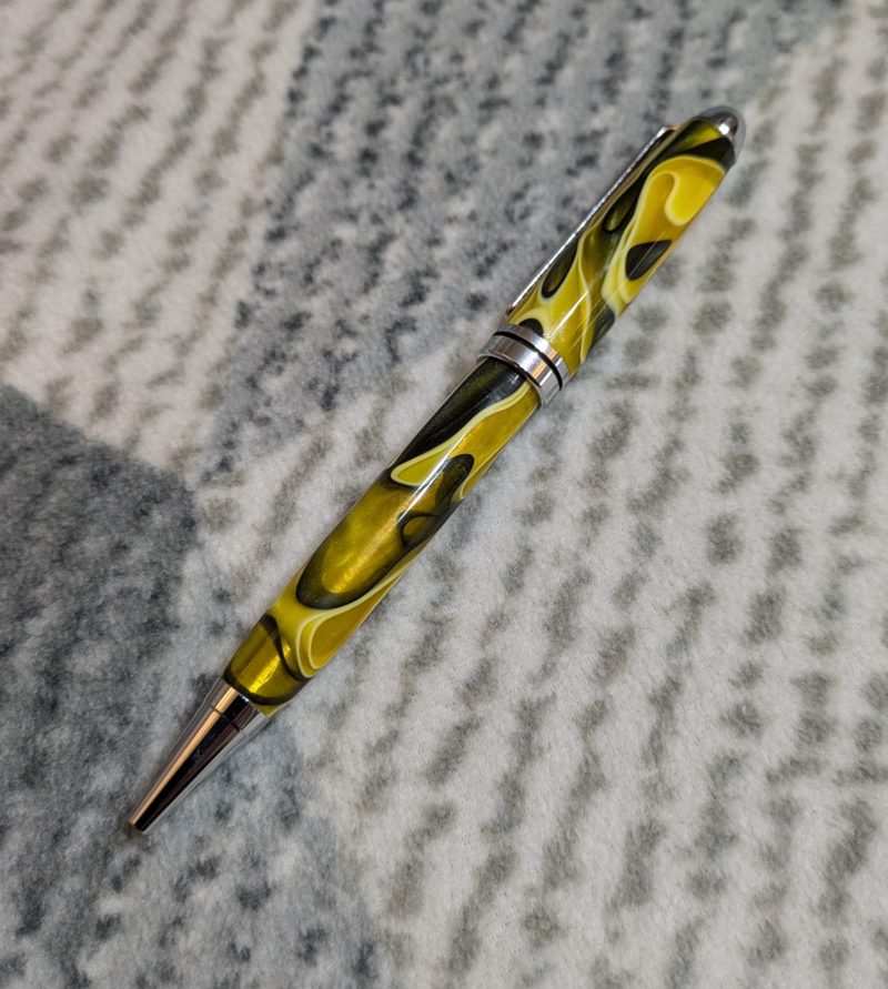 Euro Twist Acrylic Ballpoint Pen in Yellow and Black