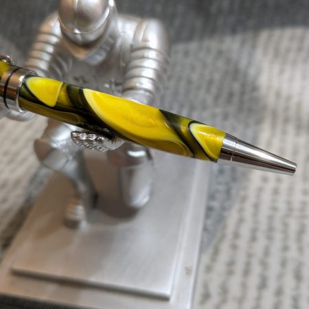 Euro Twist Acrylic Ballpoint Pen in Yellow and Black