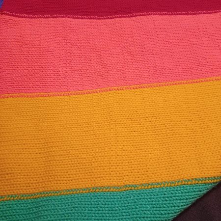 Rainbow Knit Lap Blanket