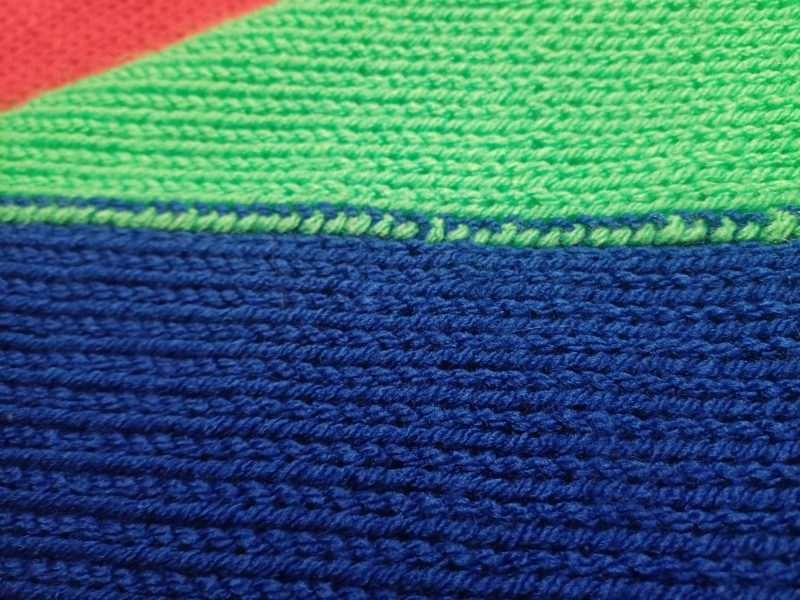 Rainbow Knit Lap Blanket