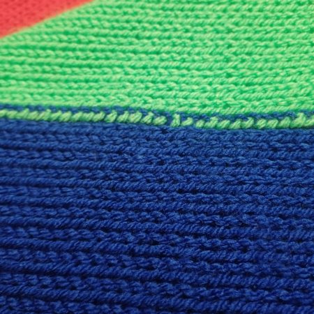 Rainbow Knit Lap Blanket