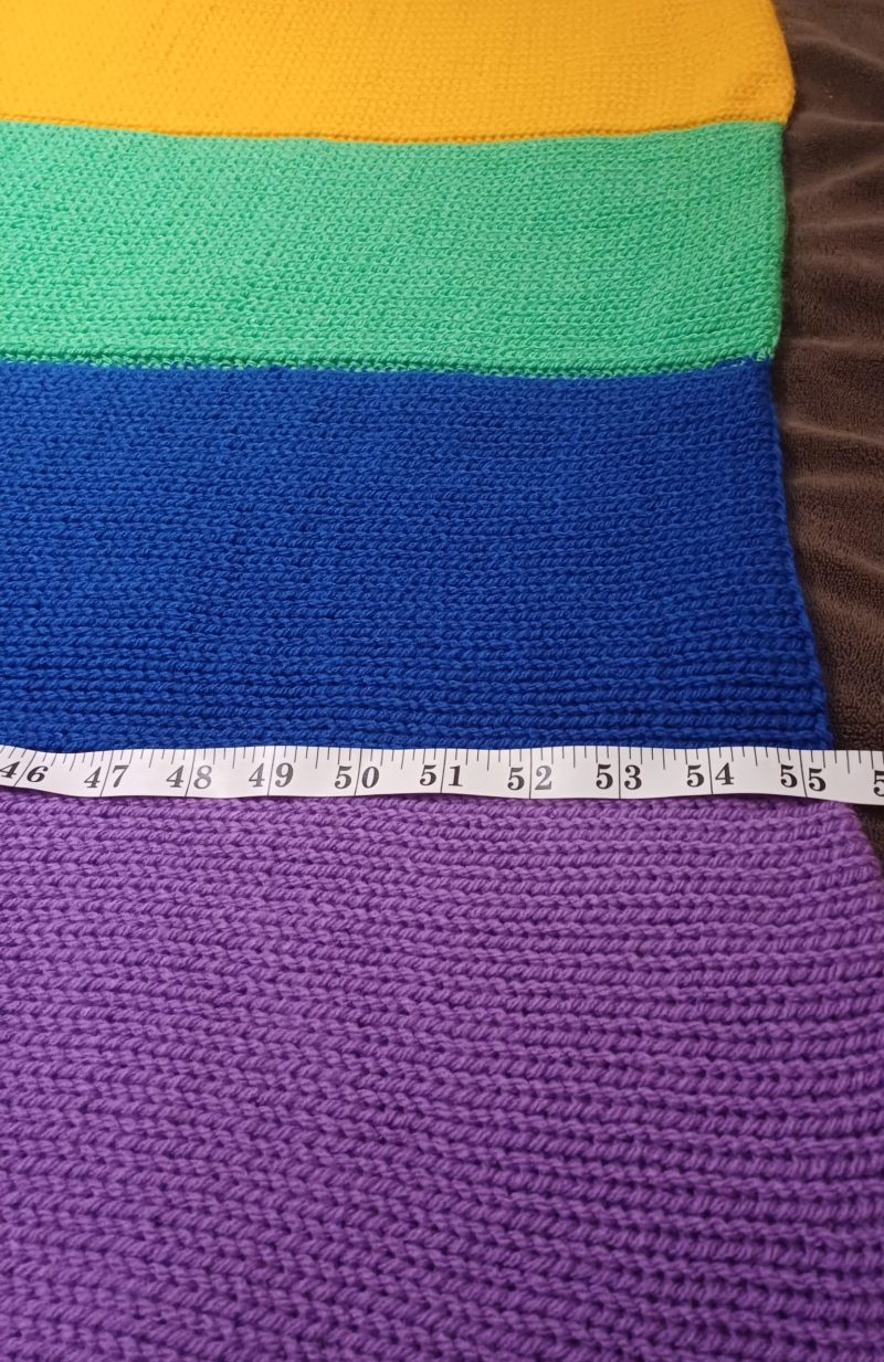 Rainbow Knit Lap Blanket