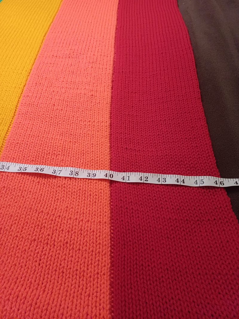 Rainbow Knit Lap Blanket