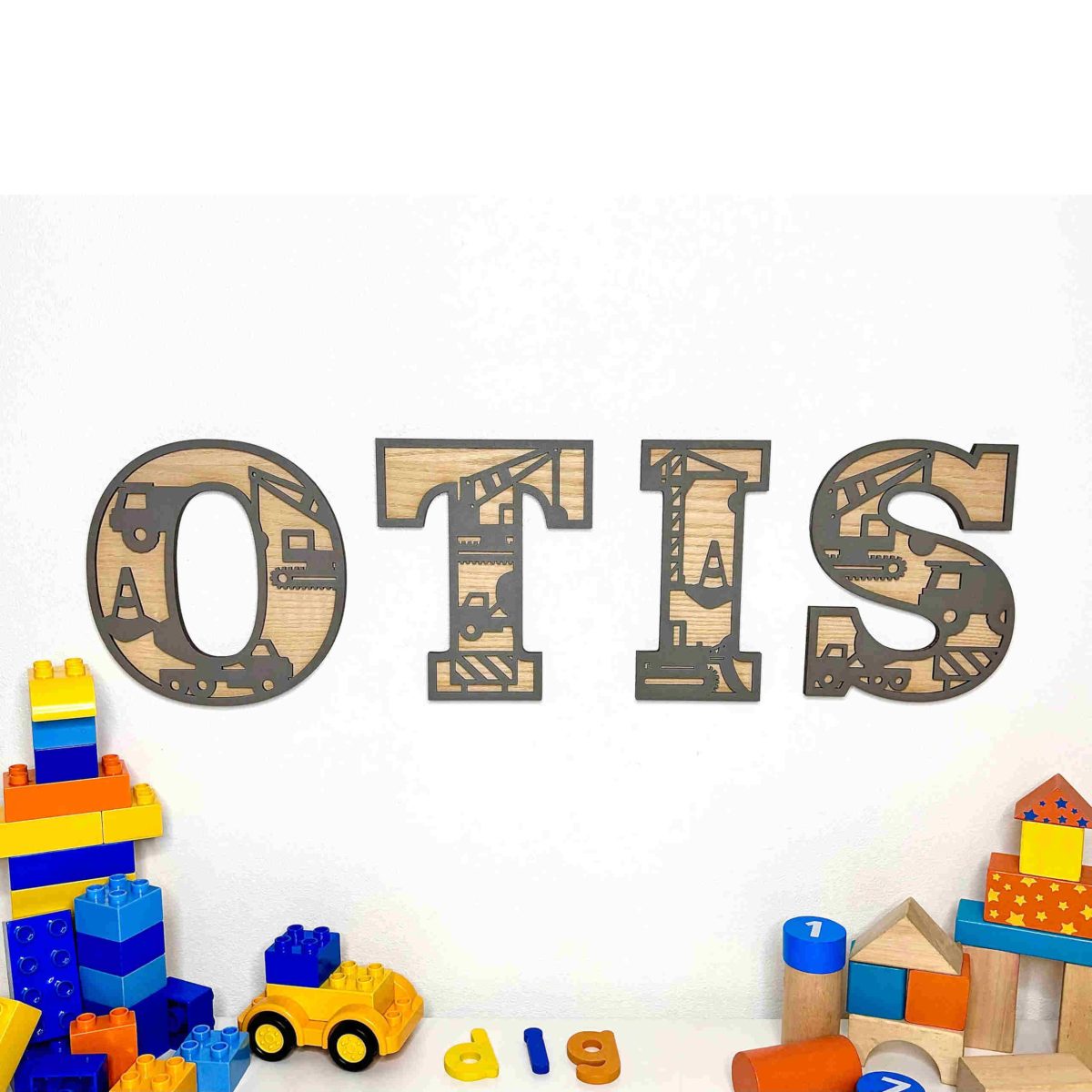 Construction 3D Name Sign Letters - Crafter's Market UK