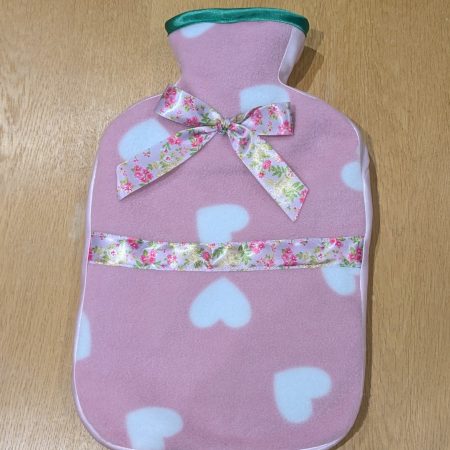 Handmade Pink Fleece Hotwater Bottle Cover