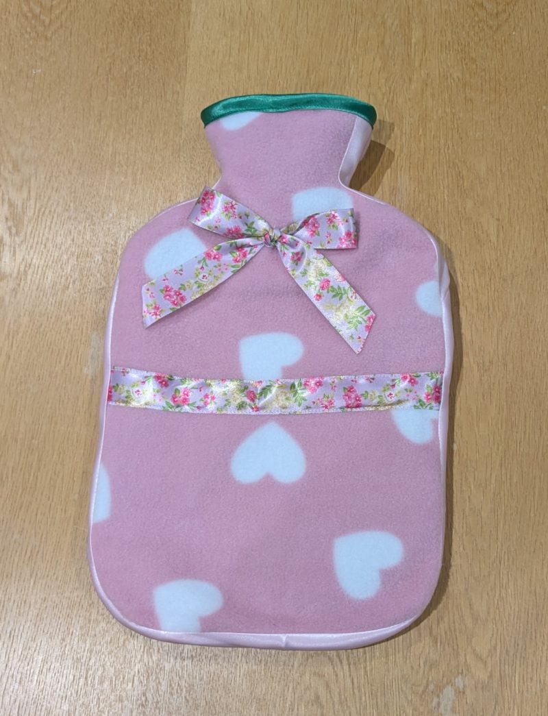 Handmade Pink Fleece Hotwater Bottle Cover