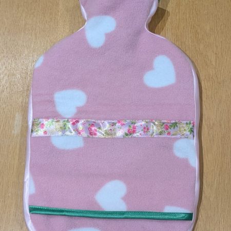 Handmade Pink Fleece Hotwater Bottle Cover